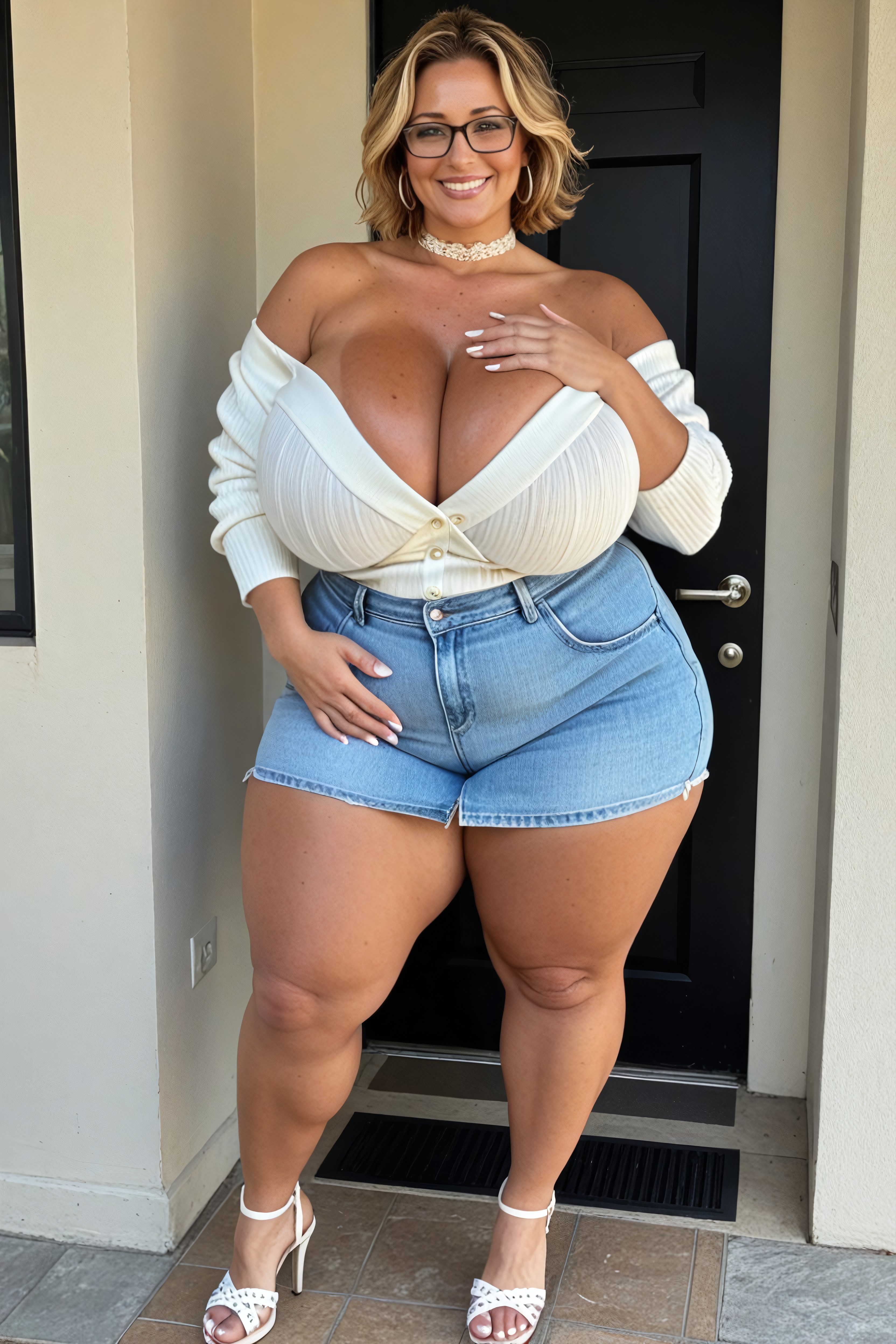 Happy, Gigantic Huge Huge Breasts, Oversized Breasts Porno IA BBW