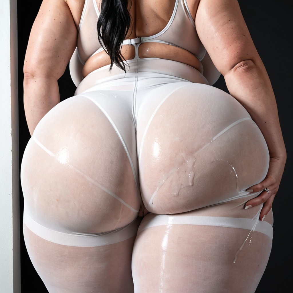 Cheeks Flushed, Pubic Hair, Crotchless BBW AI Porn