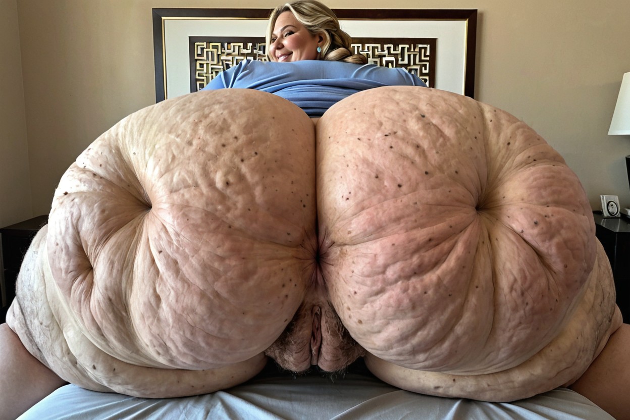 Stretch Marks, Extremely Large Ass, Freckles BBW AI Porn