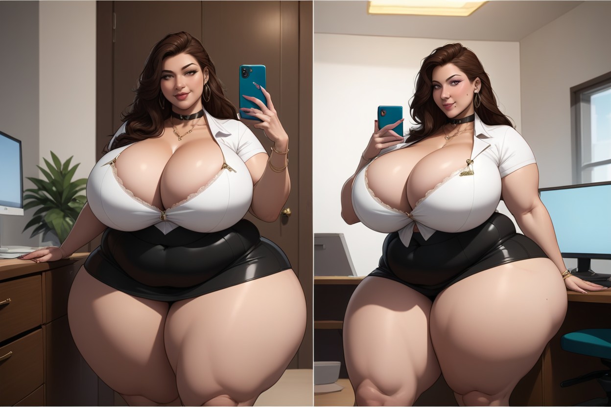 Thick Wide Hips, Breast Expansion, Thick Thighs BBW AI Porn