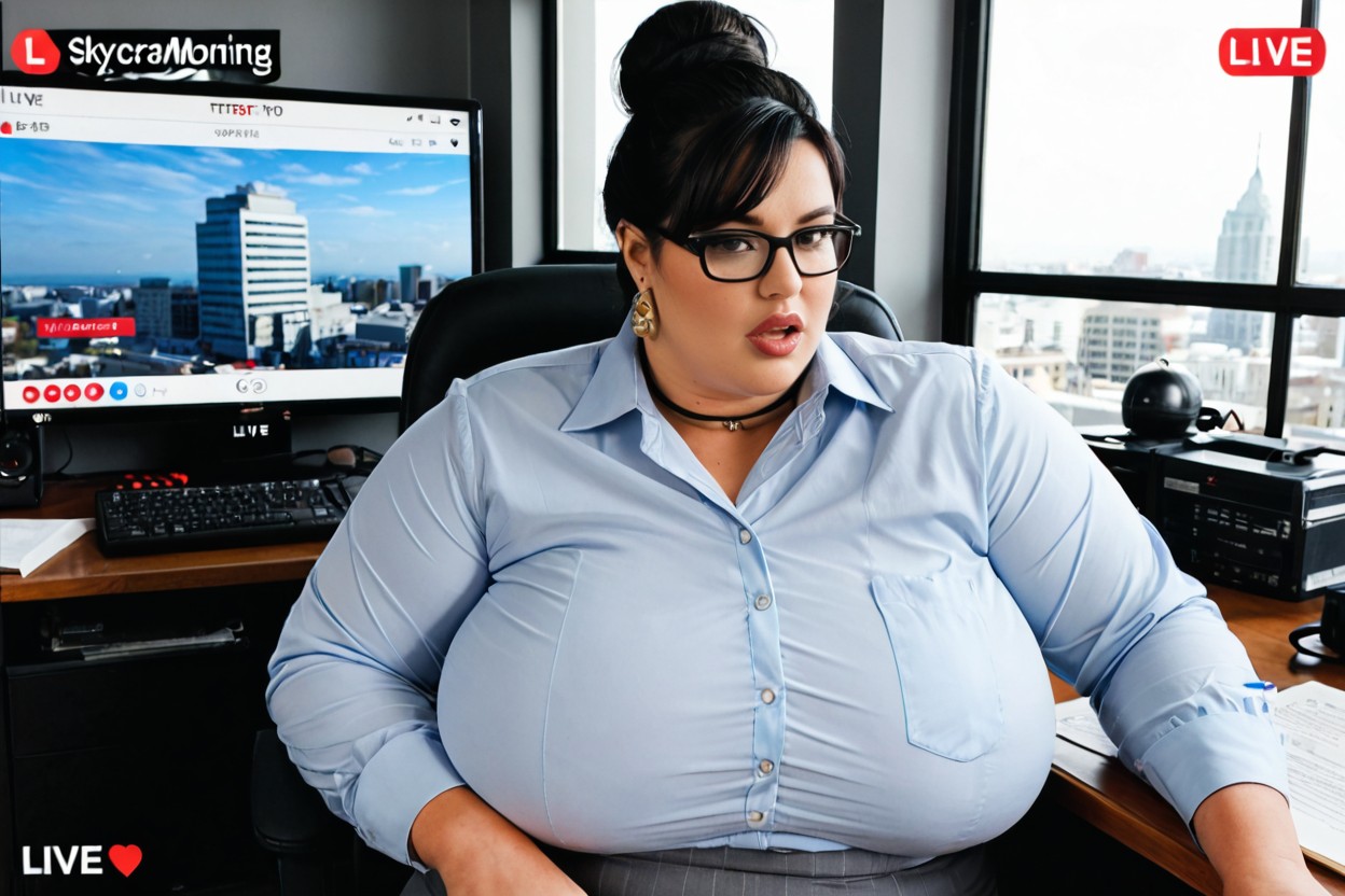 Ssbbw, Choker With Bell, Serious Expression BBW AI 야짤