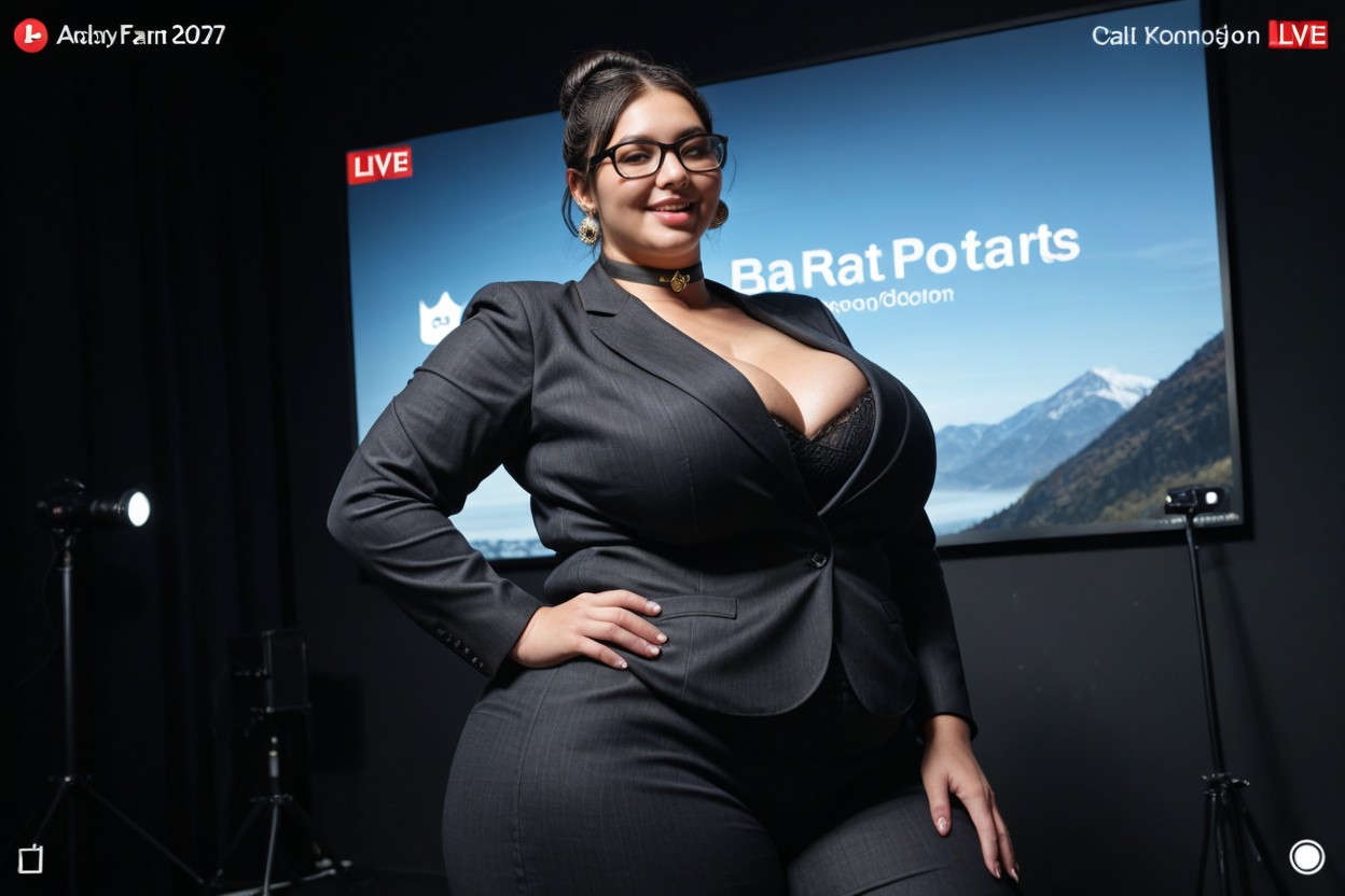 Vista Lateral, In The Spotlight, Extremadamente Pesado En La Parte Inferior Porno BBW IA