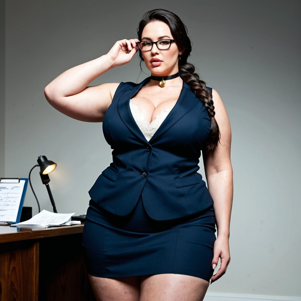 Side View, Wearing Business Formal, Front View BBW AI Porn