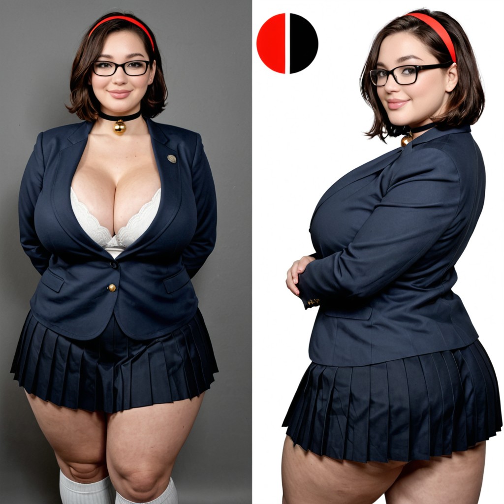 Naughty Smile, Model Sheet, Front View BBW AI Porn