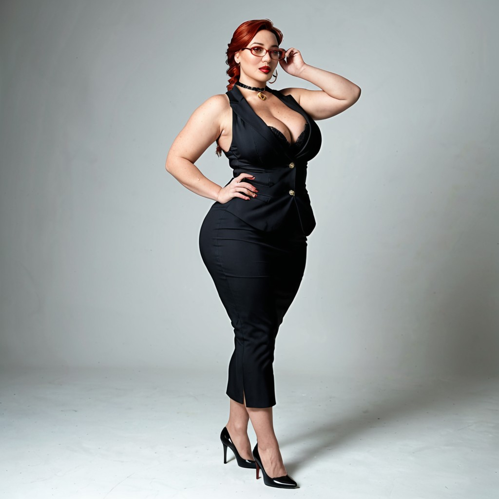 Round, Sophisticated, High Heels BBW AI Porn