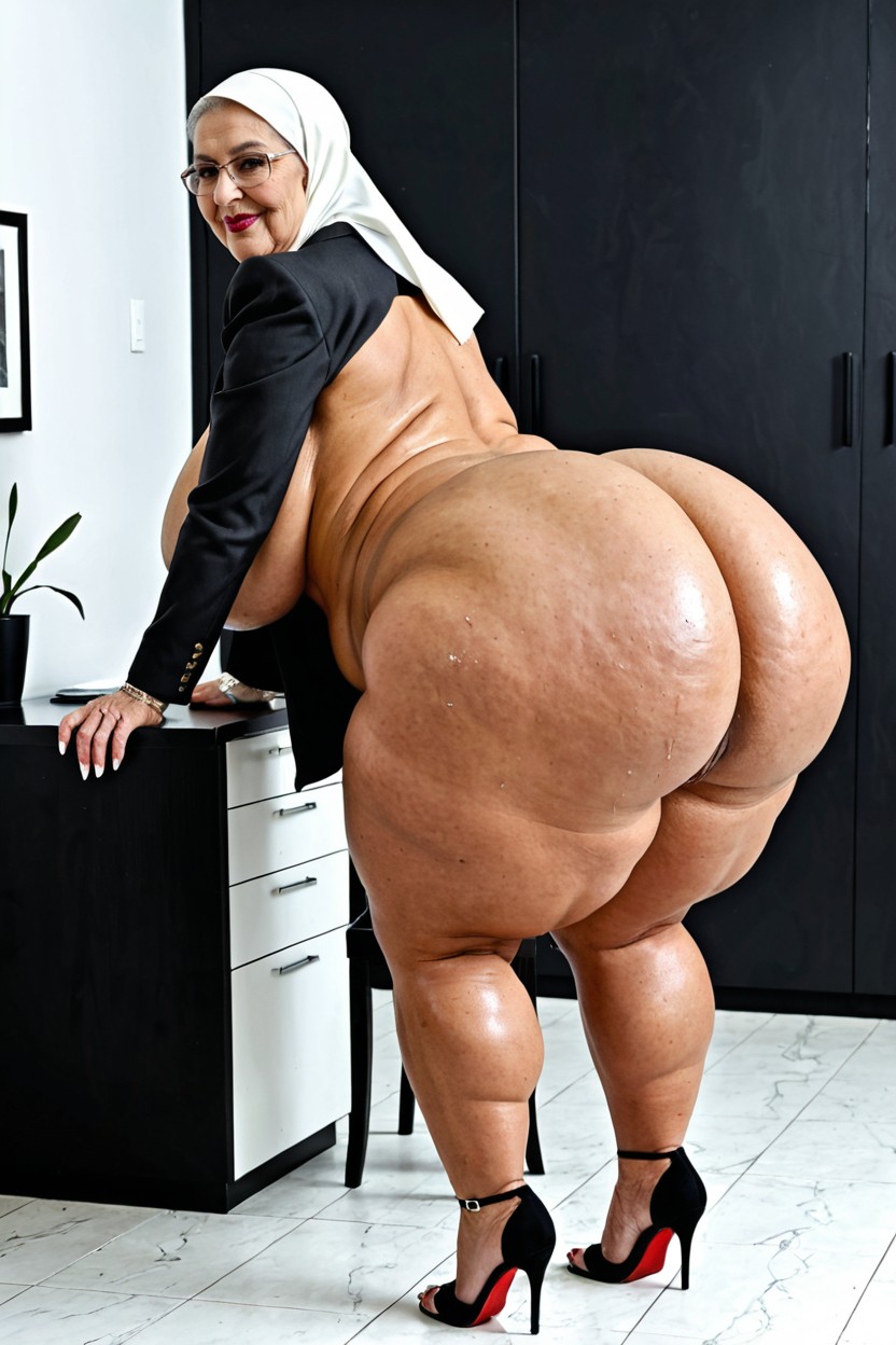 Gigantic Fat Ass, Gigantic Huge Huge Breasts, Classy Woman BBW AI Porn