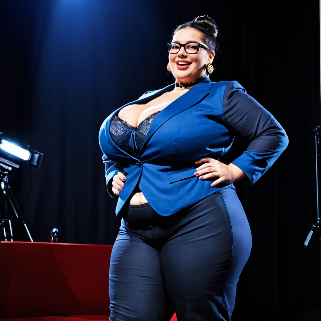 Fat But Cool, Long Black Hair, Livestream BBW AI Porn