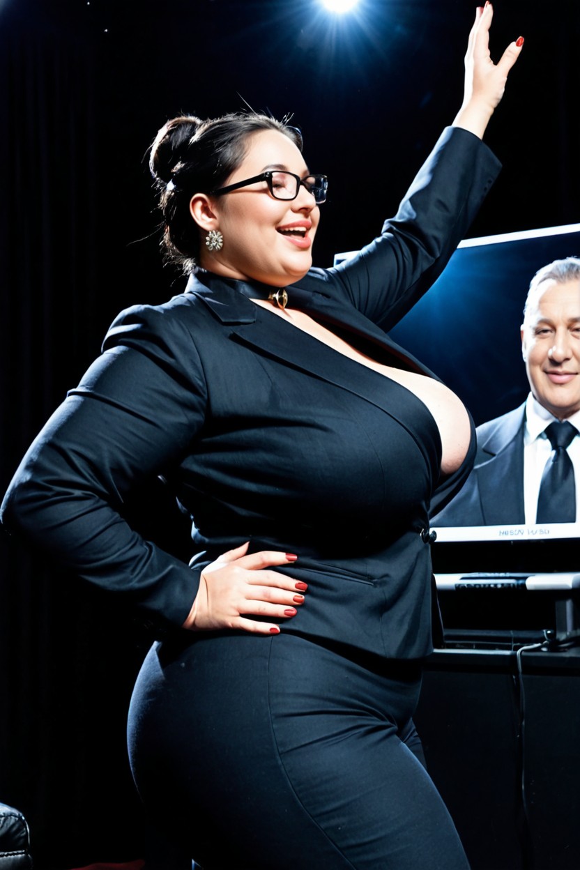 In The Spotlight, Fat But Cool, High Bun BBW AI Porn