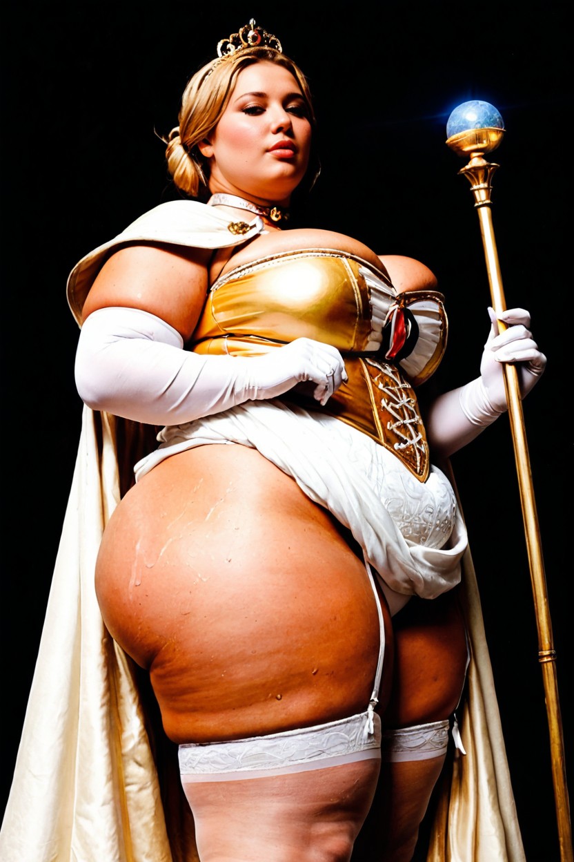 Cute, Dignified Expression, Thick Plumper BBW AI Porn