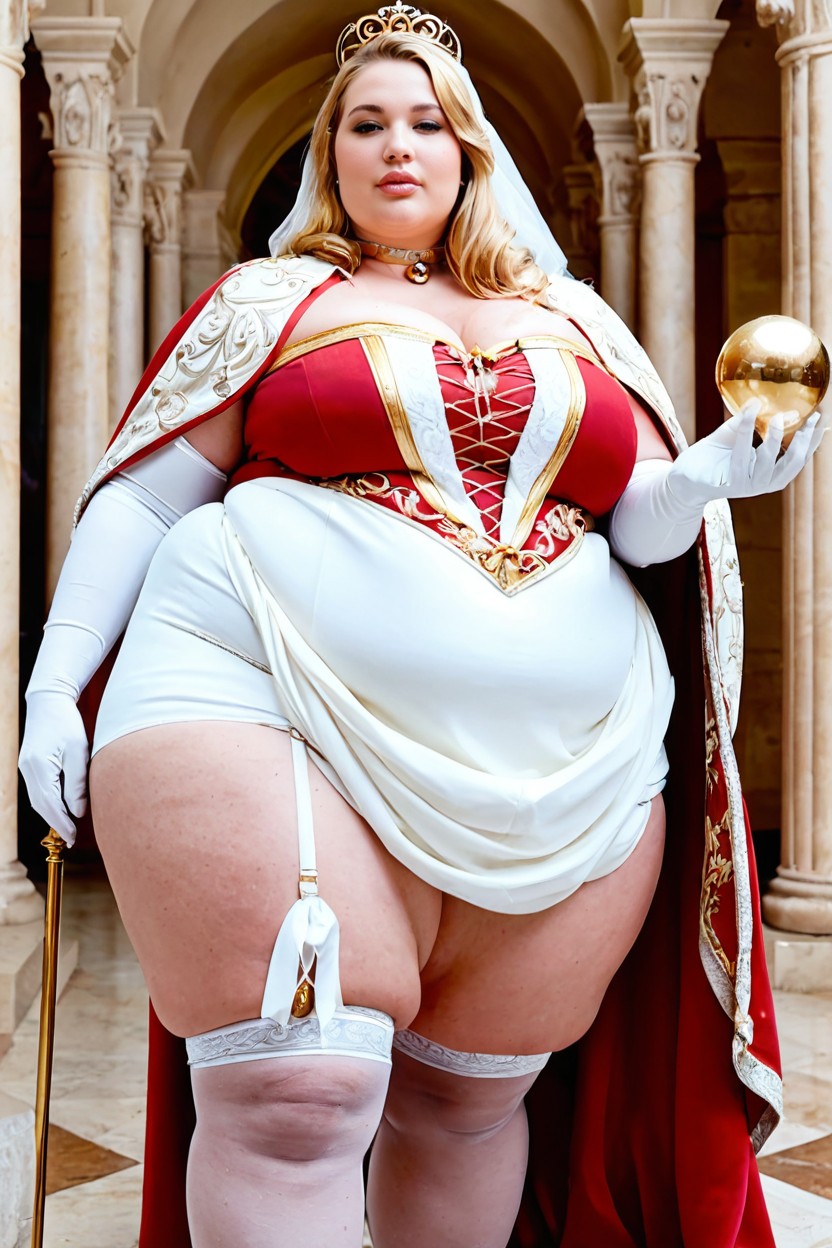 Extremely Large Ass, Dignified Expression, Choker With Bell BBW AI Porn