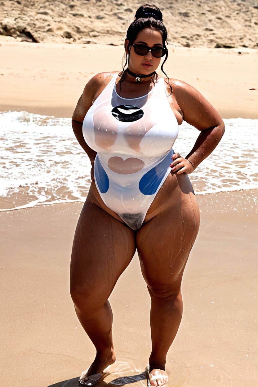 Outdoor, En Serio, Round Plump Face Porno BBW IA