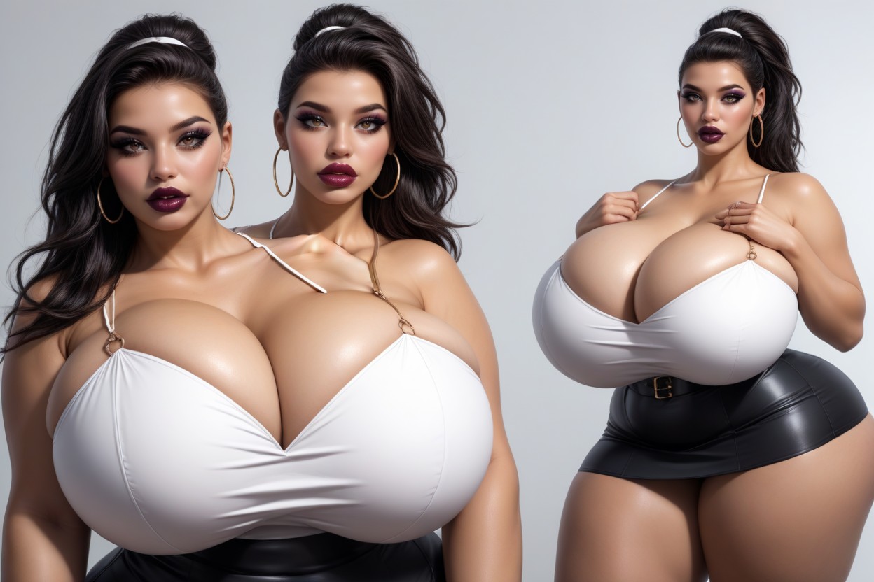 Enlarges, Ultra-hyper Thick Wide Hips, Thick Thighs BBW AI Porn