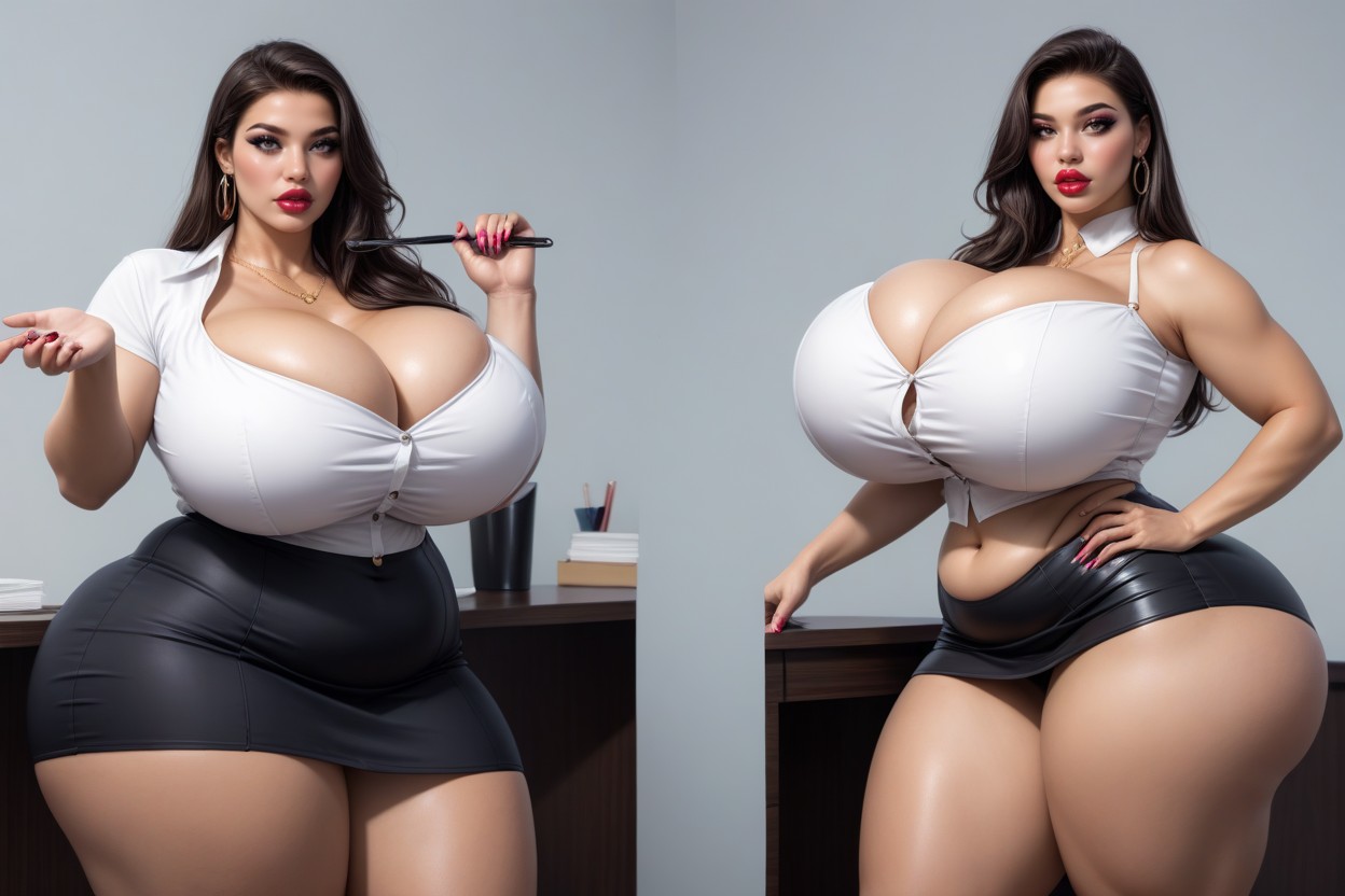 Engorged, Cleavage, Multiple Views BBW AI Porn