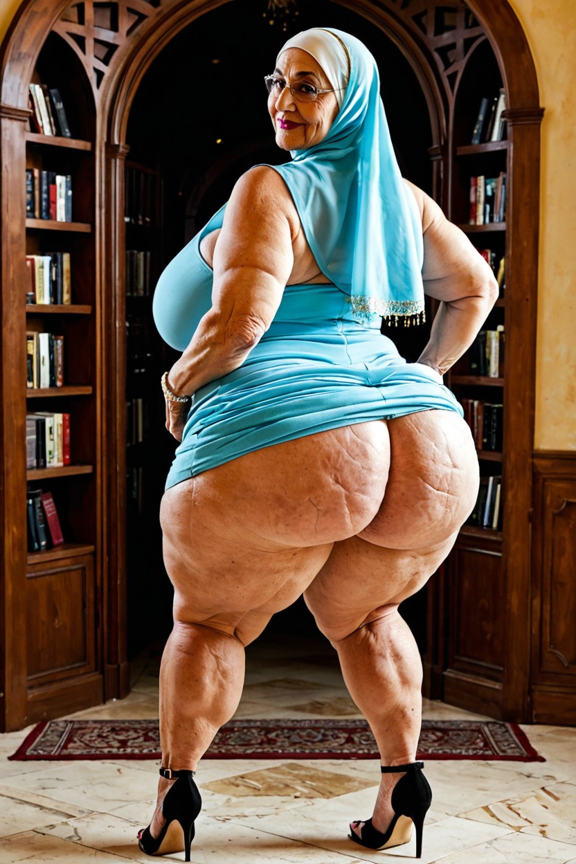 Fully Clothed, Servant, Arab Granny BBW AI Porn