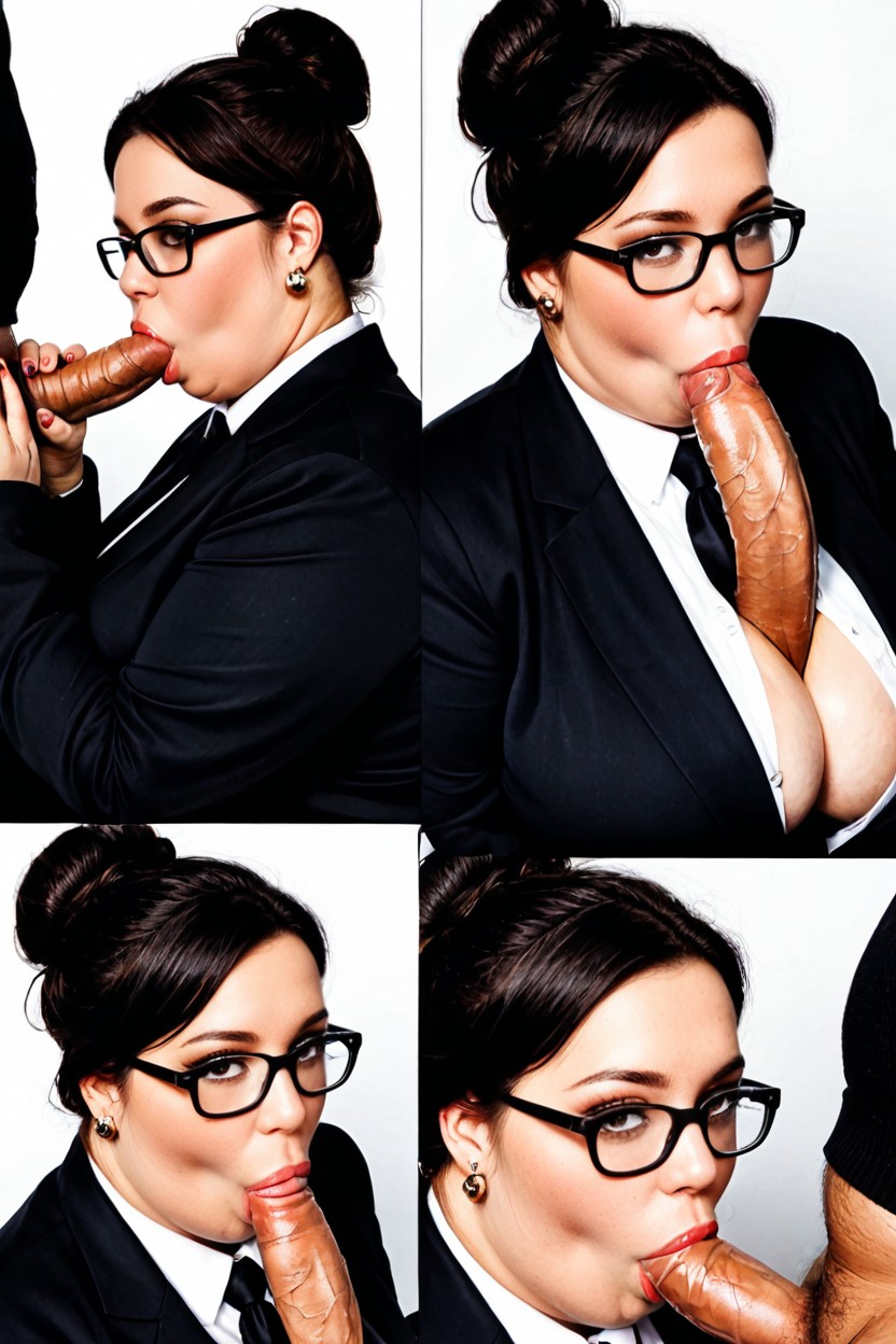 Fuller, Simple Background, Blowjob (3rd Person) BBW AI Porn