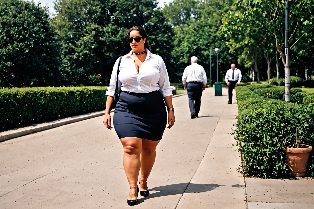 Full Face Blushing, Walking, Modest Porno BBW IA