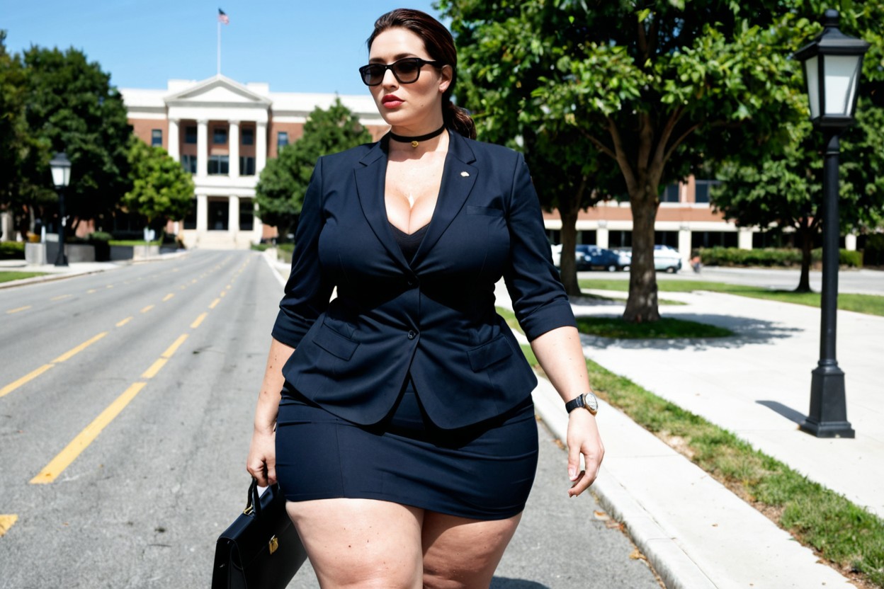 Sweaty, Low Angle, Serious BBW AI Porn