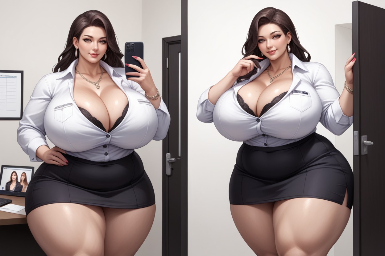 Ultra-hyper Thick Wide Hips, And Amplified—fatter, And Expands Even So Much More Drastically BBW AI Porn