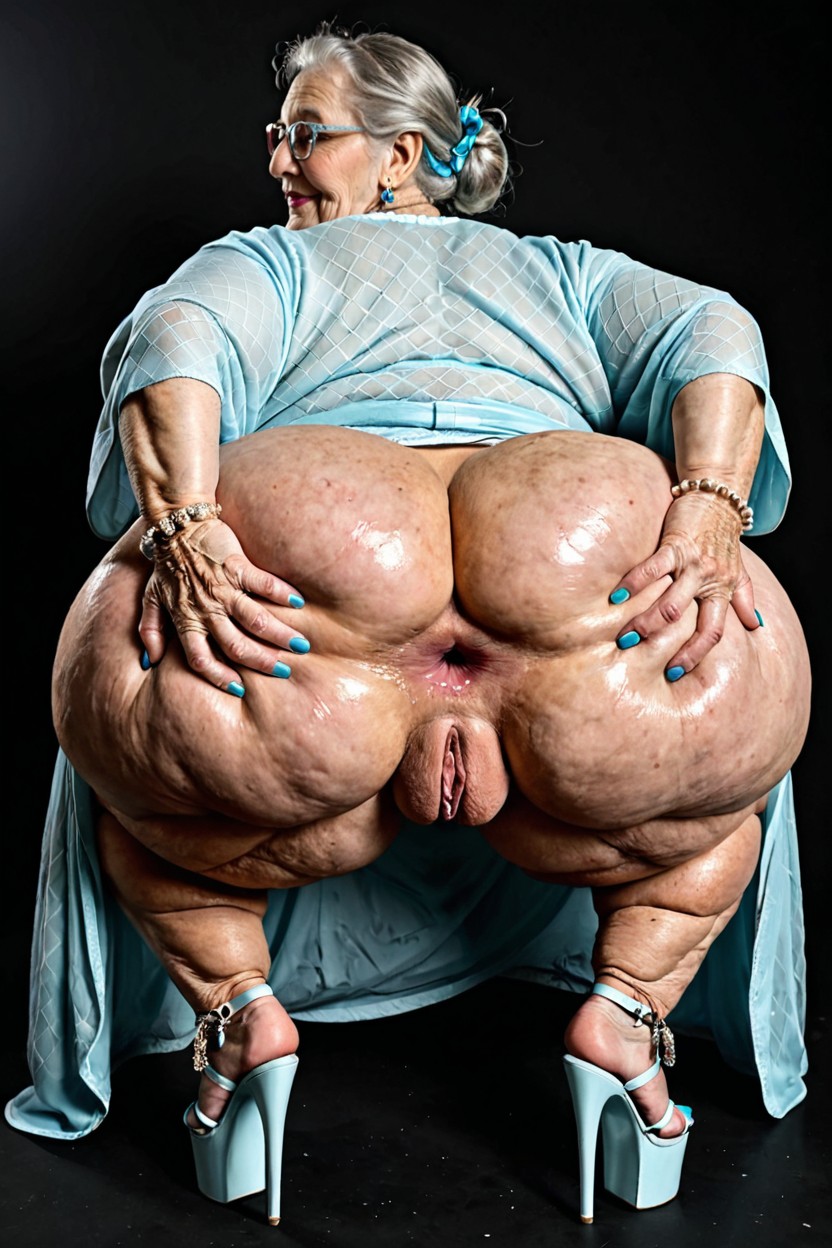 Oiled Skin, 18+, Detailed Anus BBW AI Porn