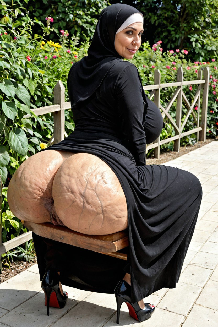 Hyper Phat, 50+, Slight Profile View BBW AI Porn