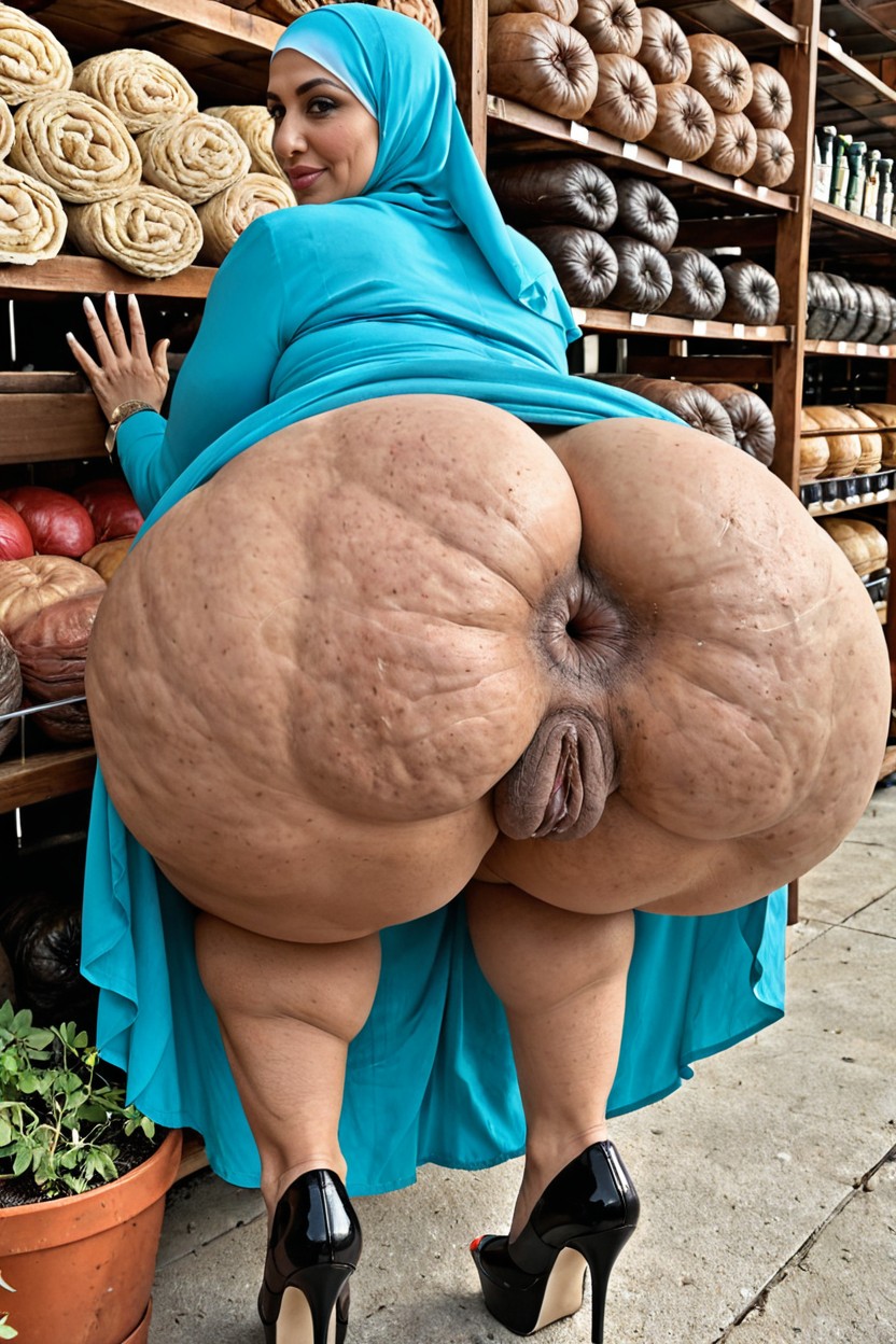 Strong Asscheeks, 50+, Wide Phat Booty BBW AI Porn