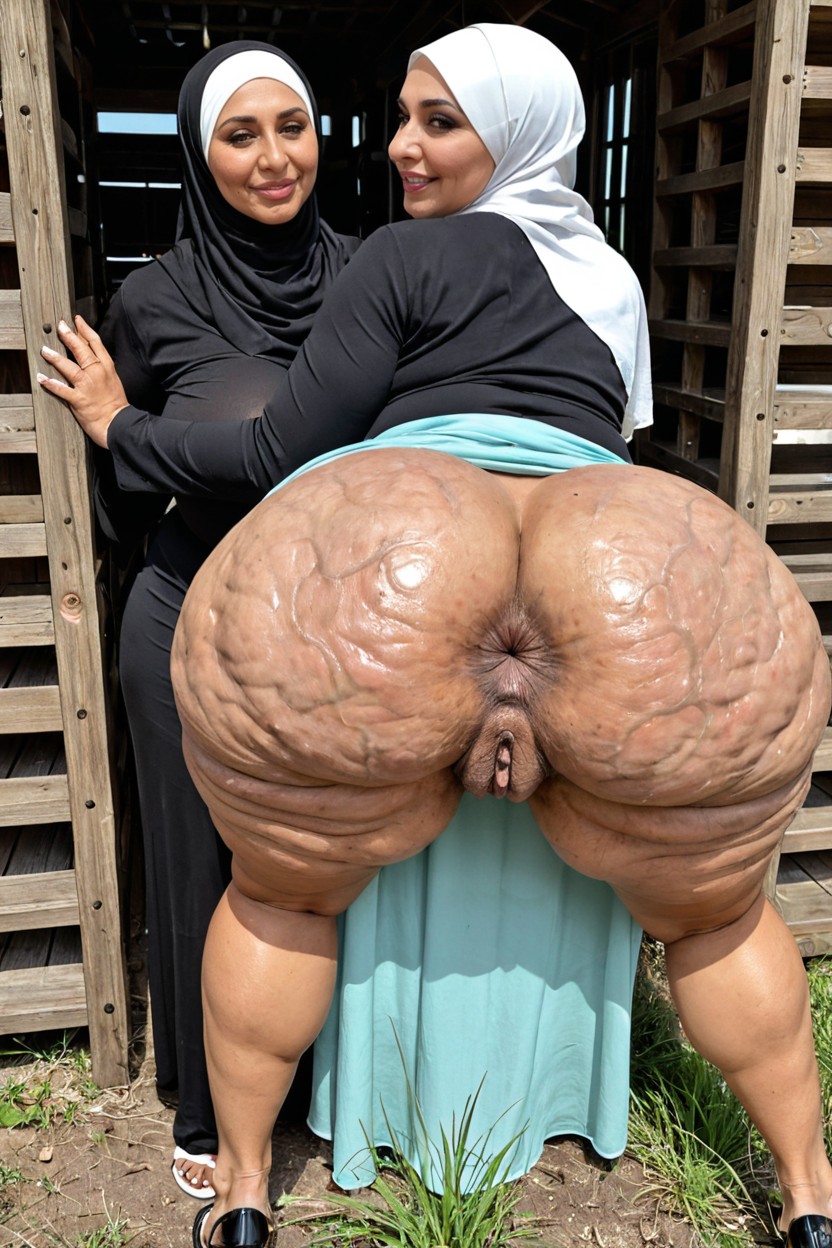 Detailed Anus, Spreading Ass, Full Body BBW AI Porn