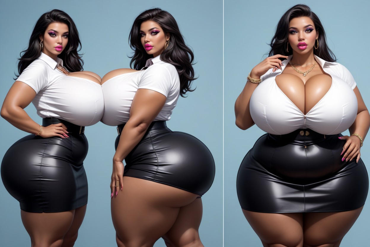 Ultra-hyper Mega Bustier, Ultra-hyper Thick Wide Hips, D Hentaieach Time She Is Seen BBW AI Porn
