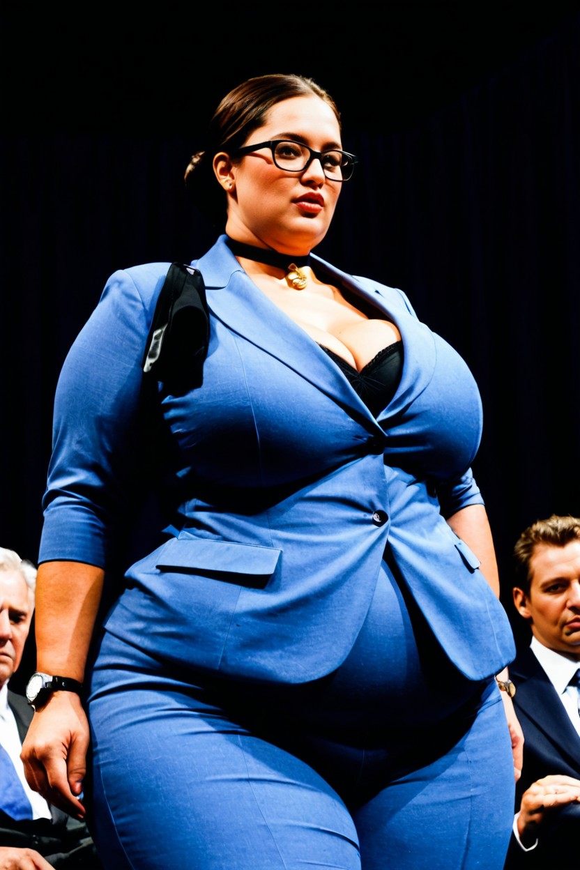 Serious, One Hand Open, Fatty Politician BBW AI Porn