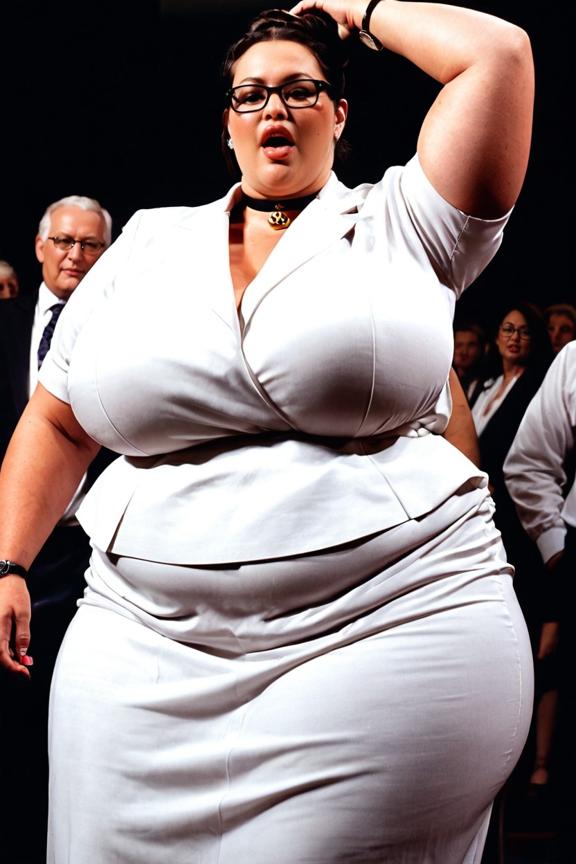 Angry, View From Afar, Trouser Suit BBW AI Porn