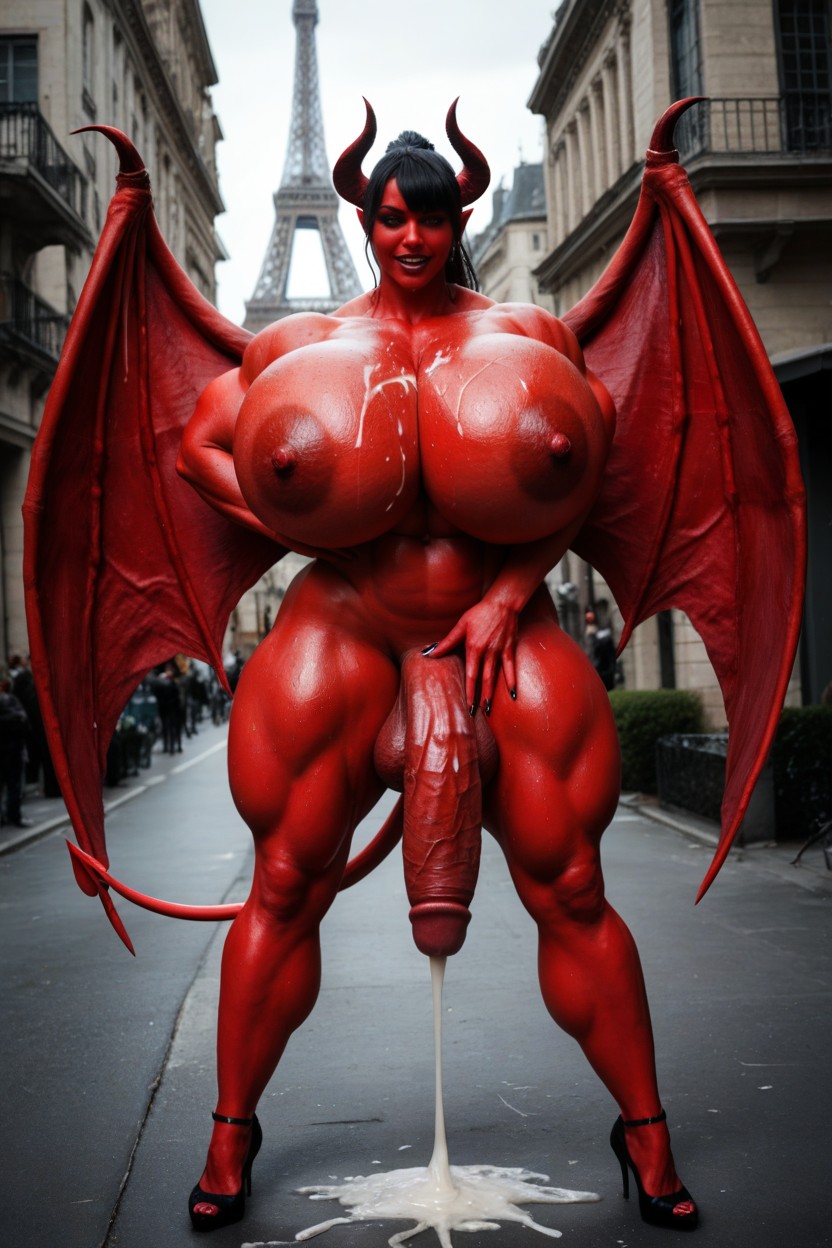 Gigantic Serratus Anterior, Devil, 18+ BBW AI Porn