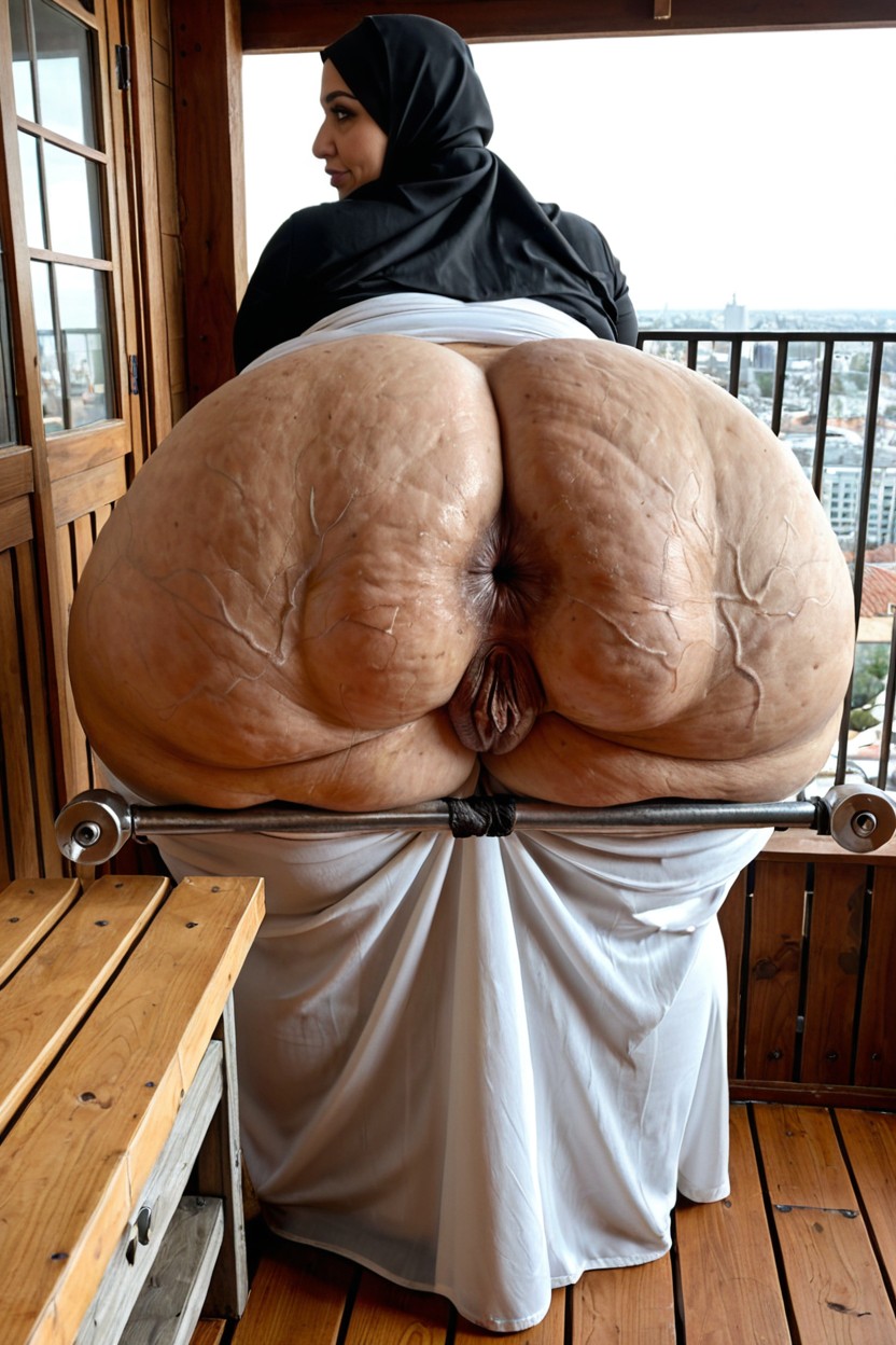 Super Detailed Butthole, Colossal Ass, Strong Asscheeks BBW AI Porn