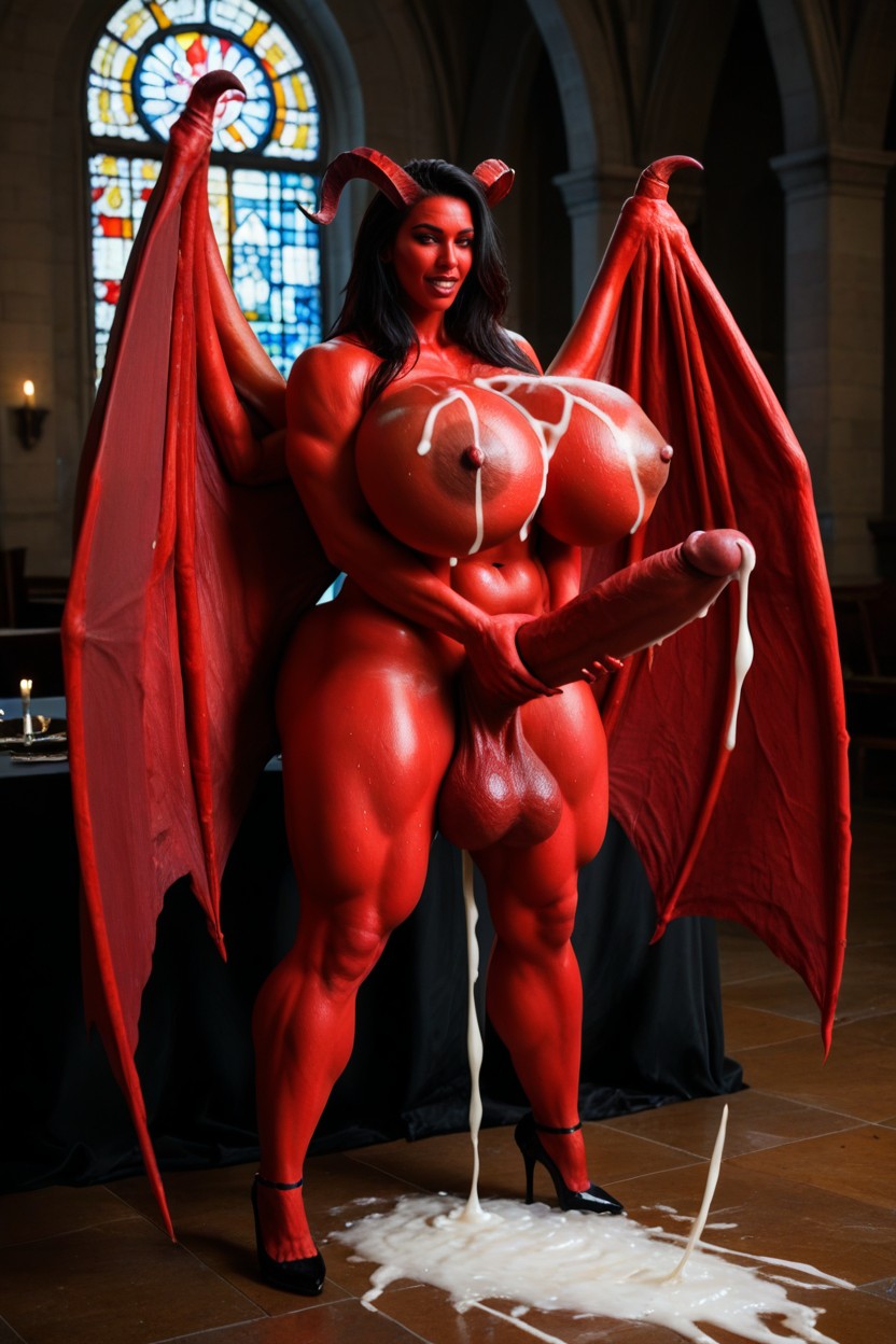 Gigantic Serratus Anterior, 18+, Hyper Massive Thick Cock BBW AI Porn