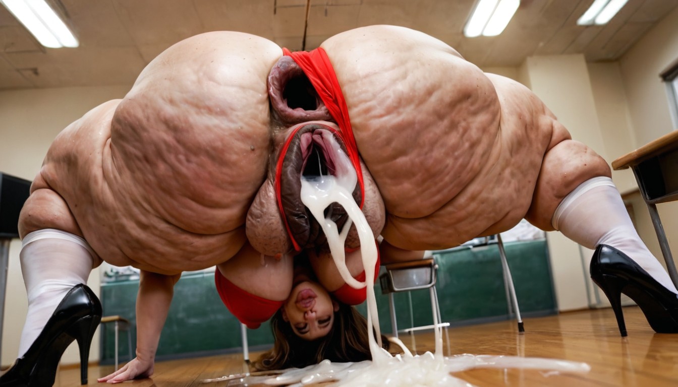 Stretch Ass, Skin Imperfections, Extremely Massive Ass BBW AI Porn