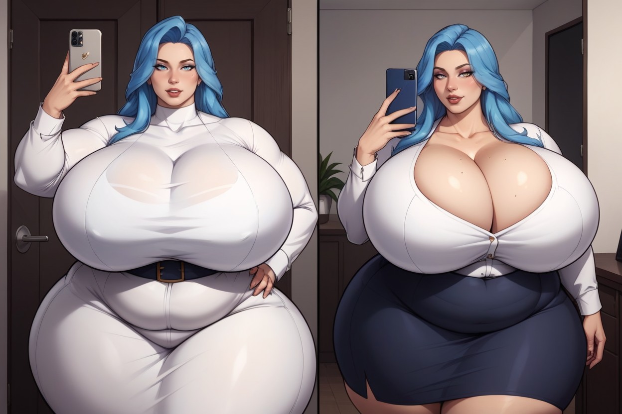 Ultra-hyper Thick Wide Hips, And Ultra-hyper Mega Curvier, Breast Expansion BBW AI Porn