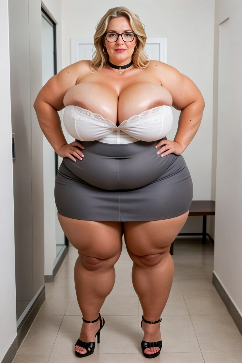 High-resolution Image, Cleavage, White Shirt Porno BBW IA