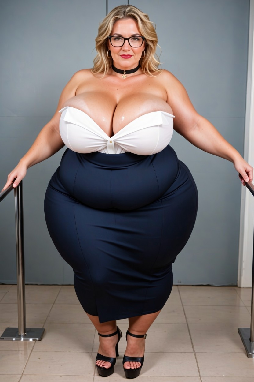 Brunette, 18+, Short Length BBW AI Porn