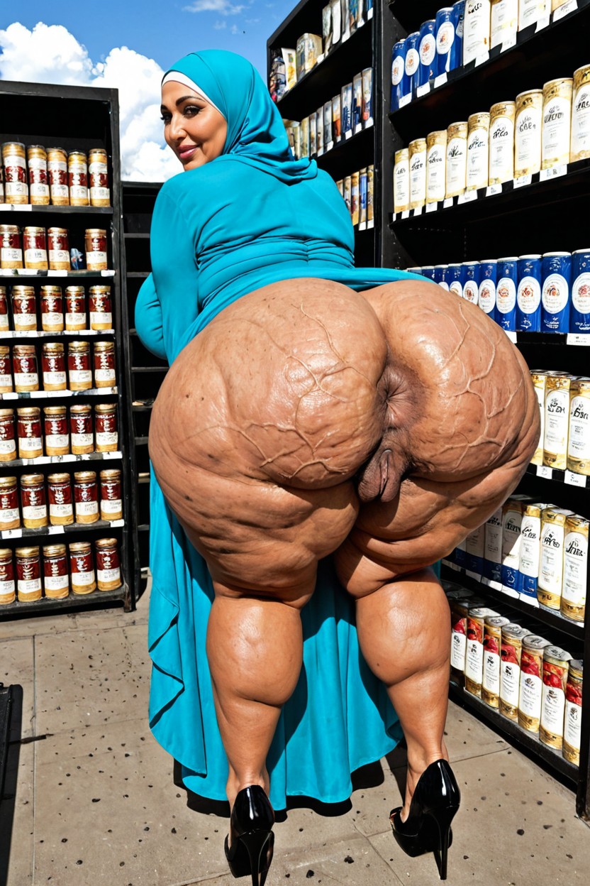 Full Body, Veiny Shelf Ass, Detailed Anus BBW AI Porn