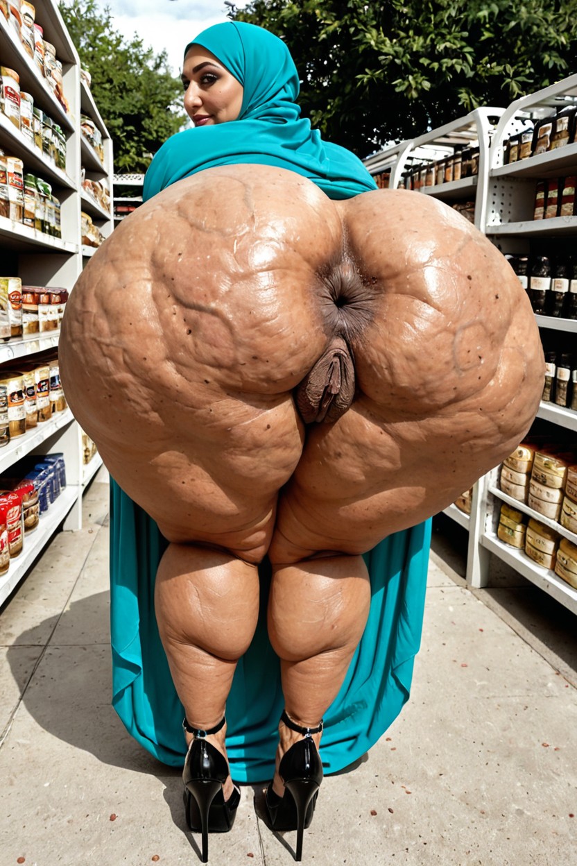 Outdoors, Hyper Phat, Colossal Ass BBW AI Porn
