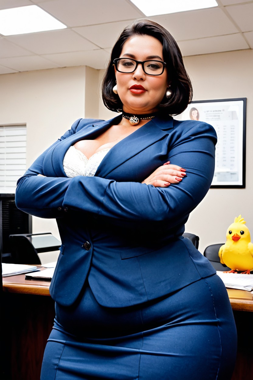 Clothed Gigantic Thick Wide Hips, En Serio, Ángulo Bajo Porno BBW IA