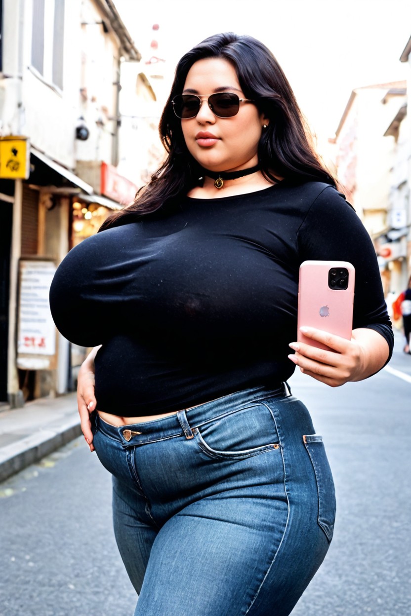Wearing Casual Black Shirt, Bbw, Fully Clothed Porno BBW IA