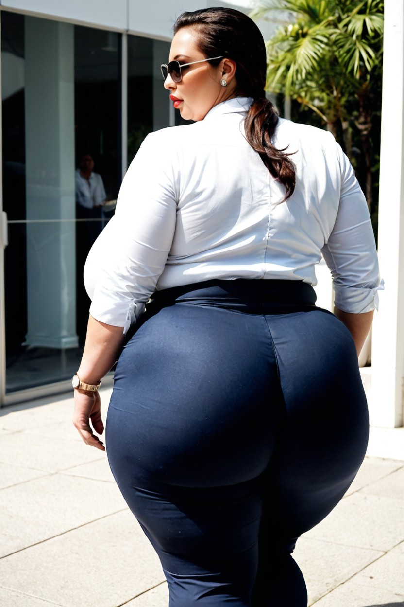 Clothed Natural Huge Breasts, Dressed In A Chic Office Jacket Over A White Shirt, Ugly Porno BBW IA