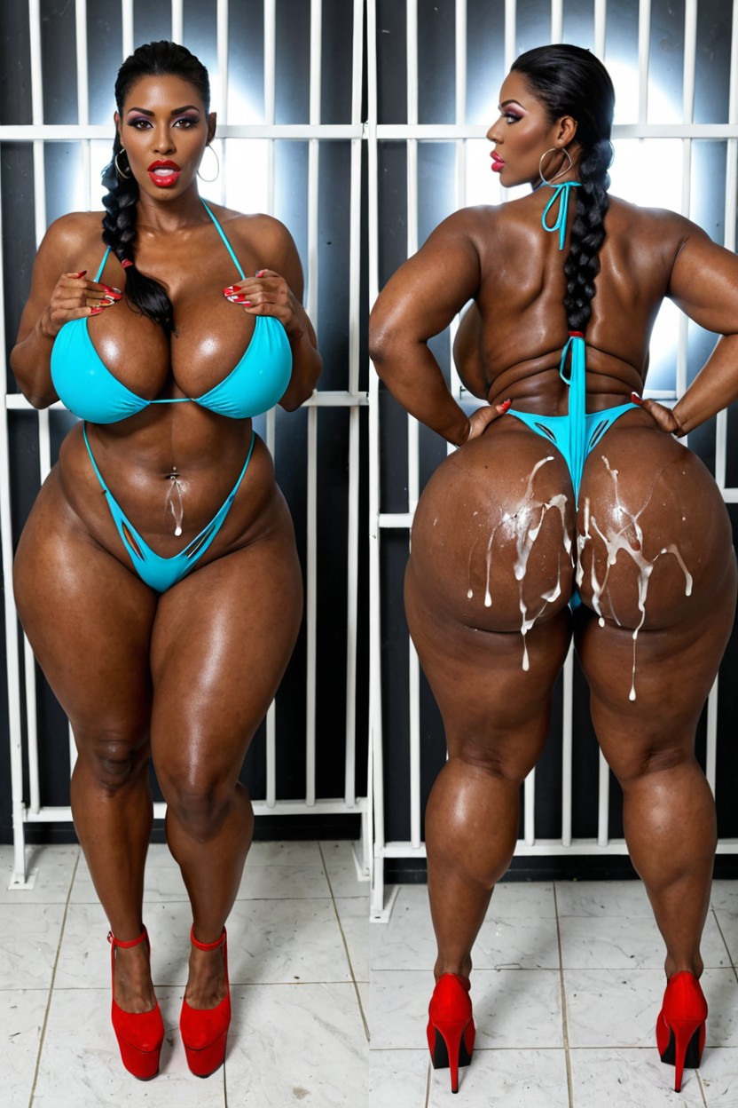 Slingshot Bikini, Sunny, Prison BBW AI Porn