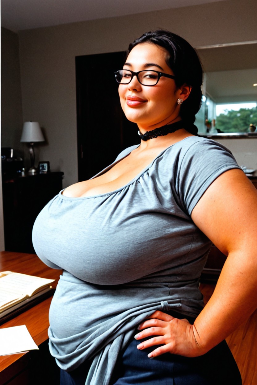 Plano Corto, De Arriba A Abajo, Full Face Blushing Porno BBW IA