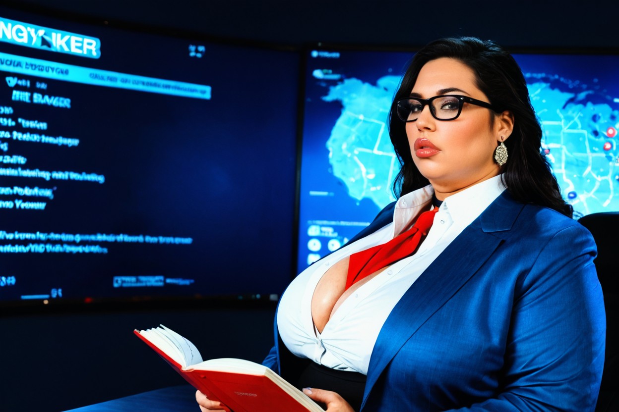 Thick Glossy Lips, Fatty News Presenter, Round Plump Face Porno BBW IA