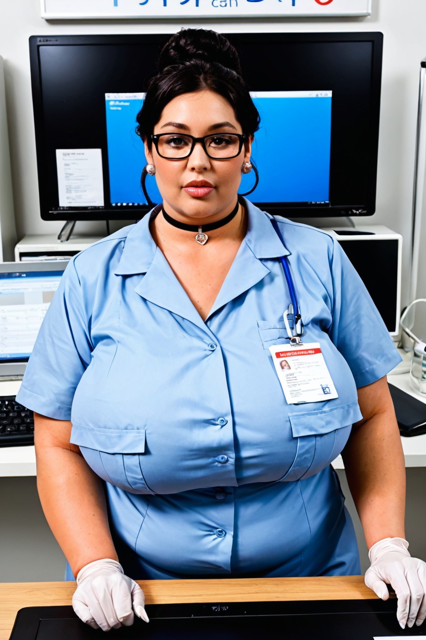 Efficient Mood, Bbw, Organized Workspace BBW AI Porn