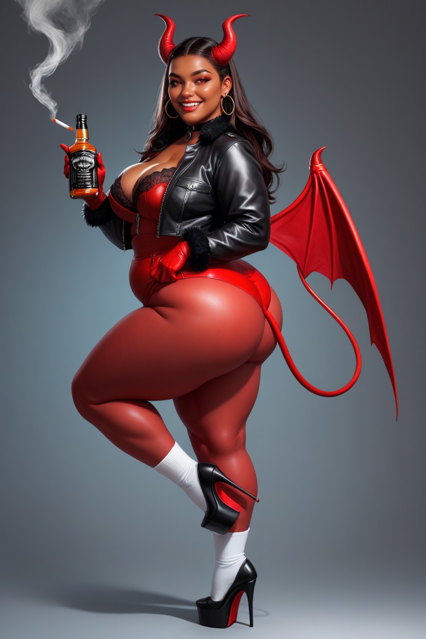 White Ankle Socks, Platform Heels, Unzipped Black Satin Porno BBW IA