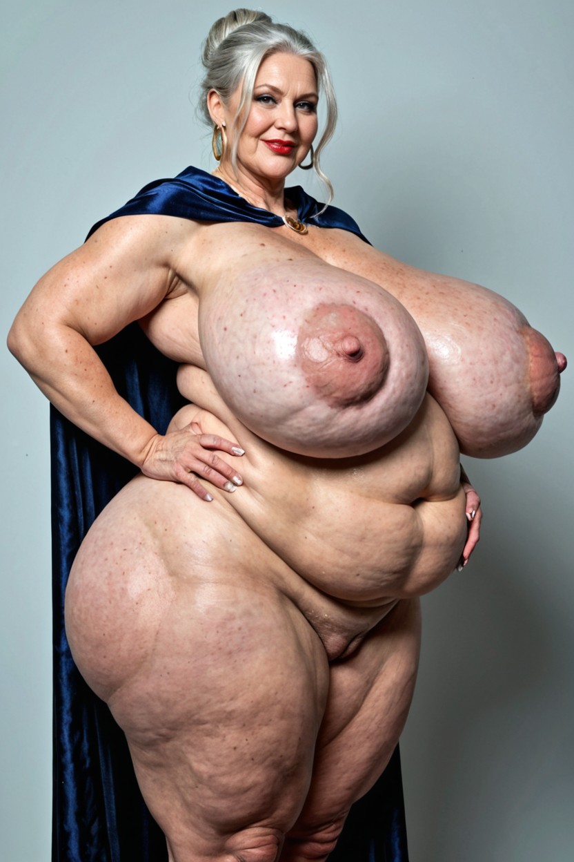 Morbidly Obese Body, 60+, Huge Super Wide Butt BBW AI Porn