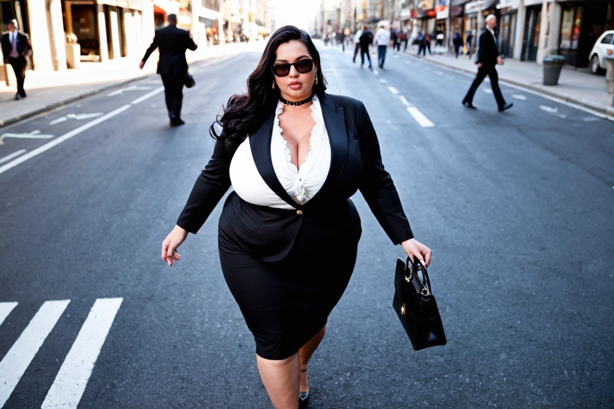 Japanese, Fully Clothed, Double Chin BBW AI Porn