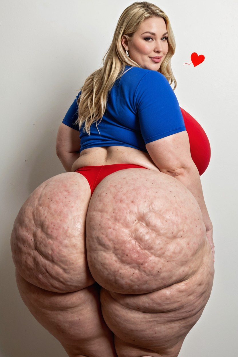 Cellulite Thighs, Thick Step Step Step Step Step Step Step, Heart Shaped Ass BBW AI Porn