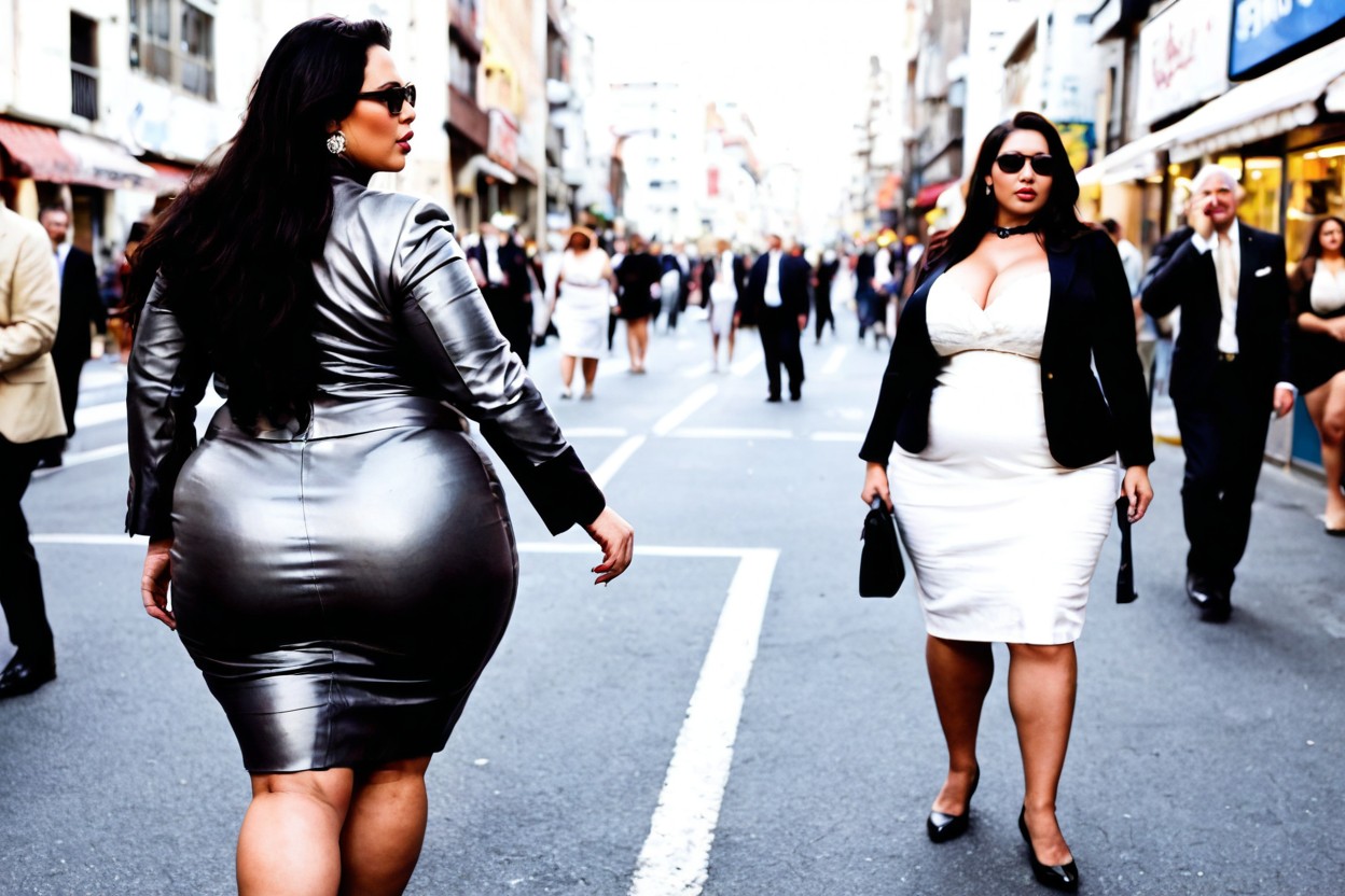 Low Angle, Modest, Charismatic Female Executive BBW AI Porn